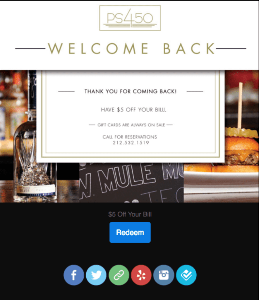Restaurant Email Examples: Automation 